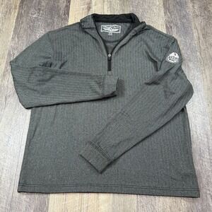 Straight Down Chicago White Sox 1/4 Zip Pullover Mens Medium Gray Herringbone
